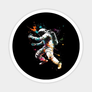 Astronaut Dancing in Space Magnet